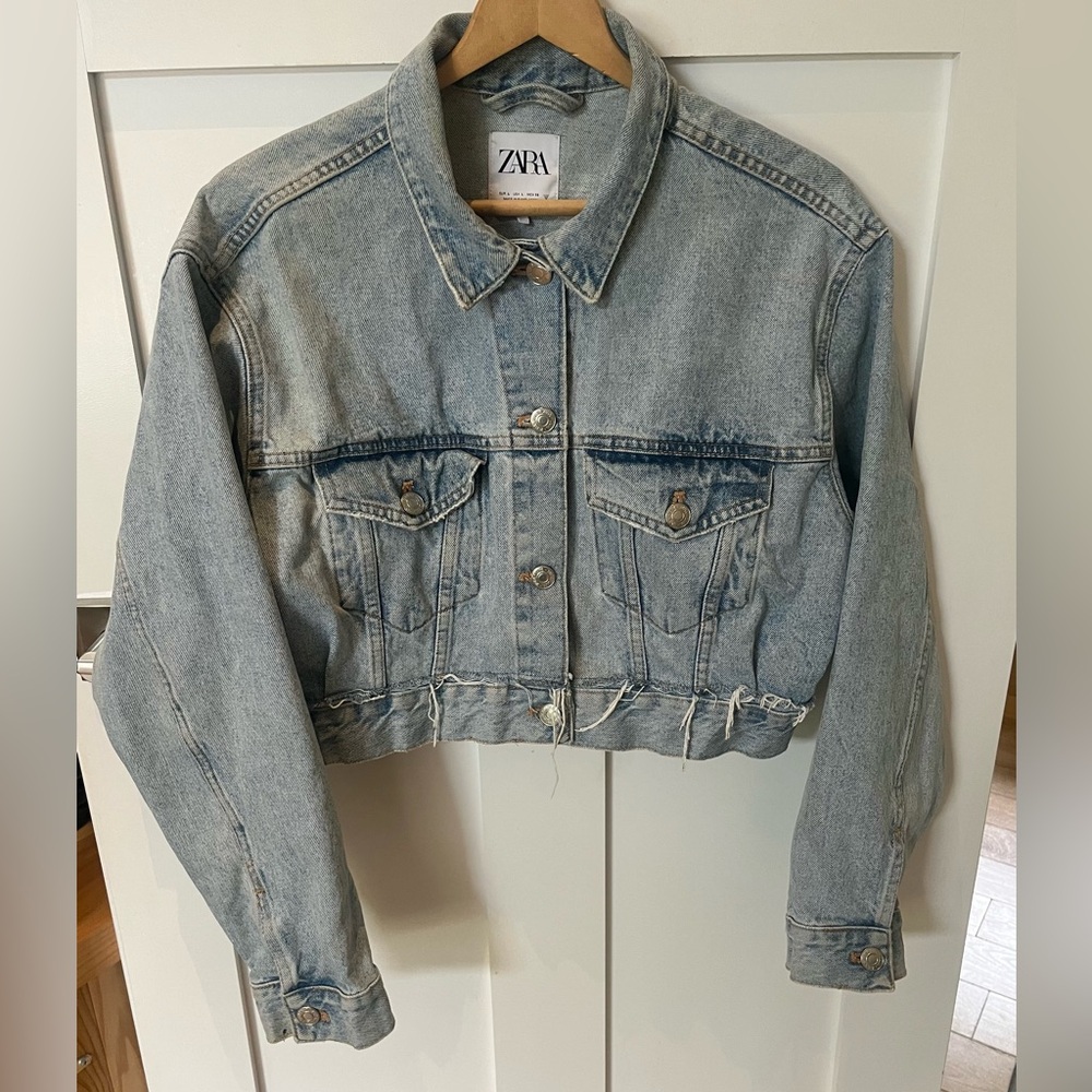 Zara Light Blue Jean Jacket